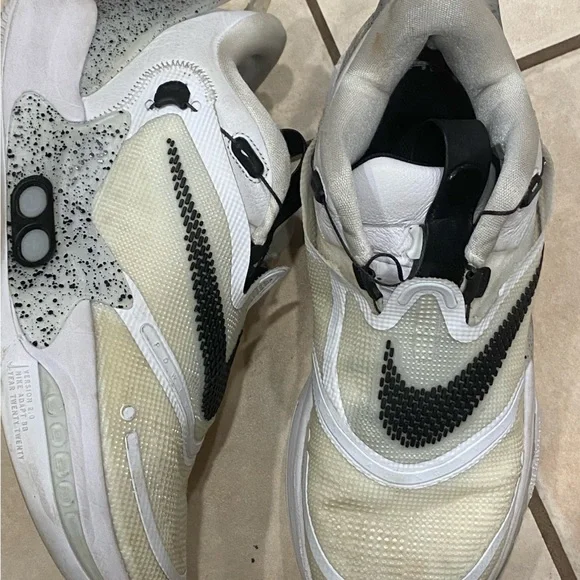 NIKE ADAPT BB 2.0 \'WHITE CEMENT\' OREO BQ5397 101 AUTO LACING • Men 8 • Women 9.5 Nike Adapt BB 2.0  main image 3